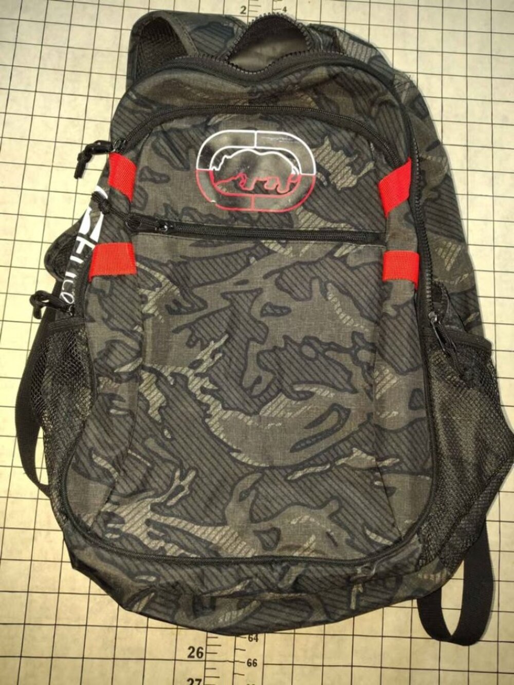 Rare Y2K Ecko Unltd Camo Backpack with Rhino Logo